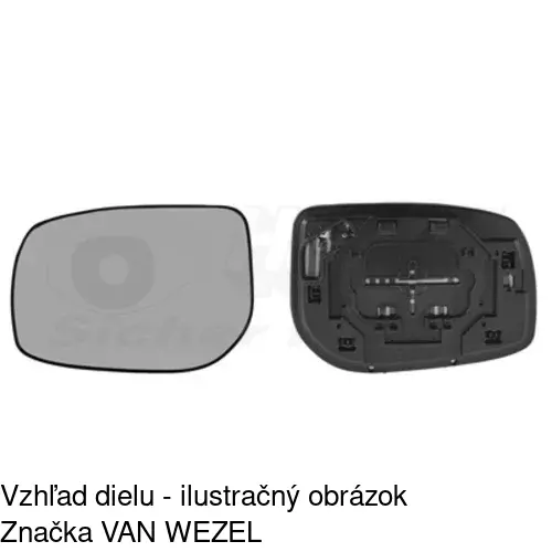 Sklo vonkajšieho zrkadla s držiakom 8105545E /POLCAR/ - obr. 1