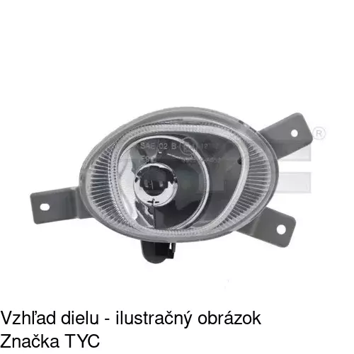 Hmlové svetlo - predné POLCAR 9072290E