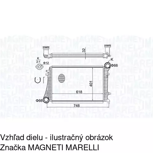 Chladiče vzduchu (Intercoolery) 9513J83X /POLCAR/ - obr. 1