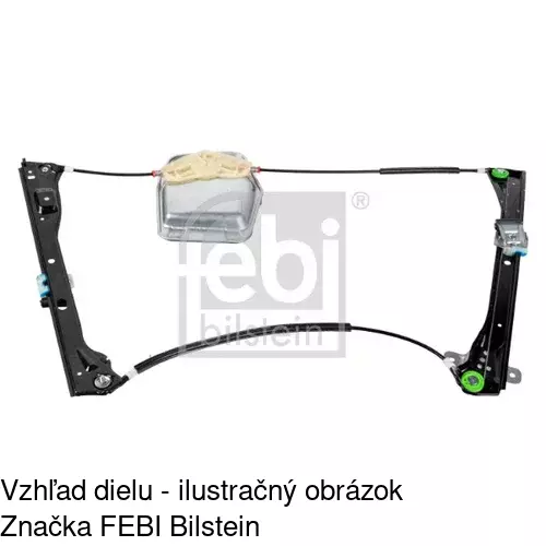 Mechanizmus sťahovania okna elektrický bez motora 9513PSG1 /POLCAR/ - obr. 3