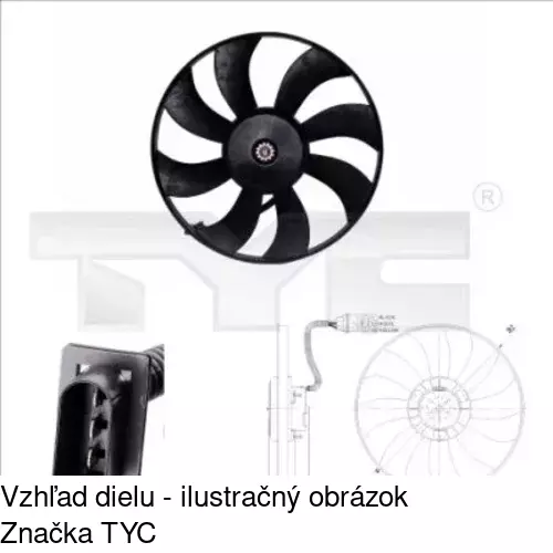 Ventilátor bez krytu / podpery 952523U2 /POLCAR/ - obr. 2