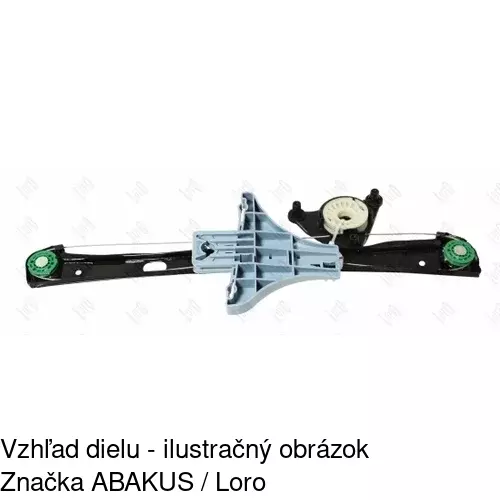 Mechanizmus sťahovania okna elektrický bez motora 9526PSG8 /POLCAR/ - obr. 2