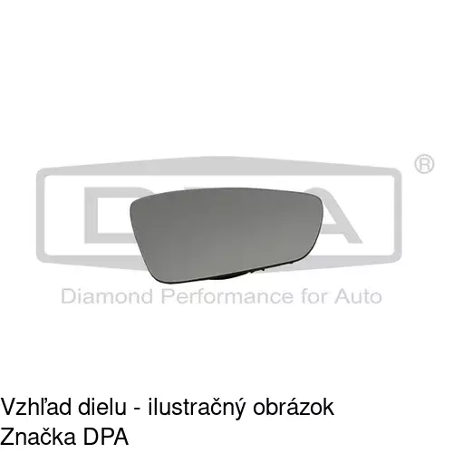 Sklo vonkajšieho zrkadla s držiakom 9533552E /POLCAR/ - obr. 1