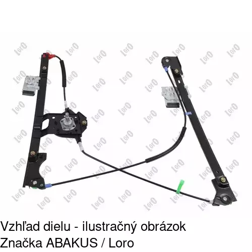 Manuálny mechanizmus okna dverí 9538PSM1 /POLCAR/ - obr. 4