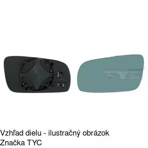 Sklo vonkajšieho zrkadla s držiakom 9541547M /POLCAR/ - obr. 1