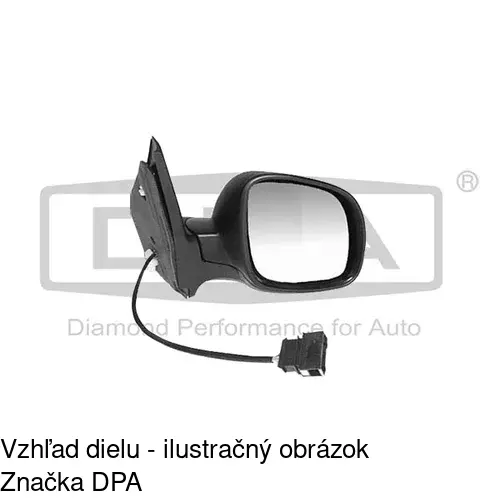 Sklo vonkajšieho zrkadla s držiakom 9541558M /POLCAR/ - obr. 3