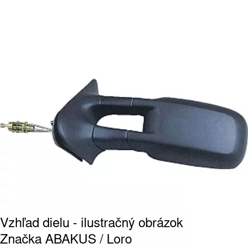 Sklo vonkajšieho zrkadla s držiakom 9546552E /POLCAR/ - obr. 4