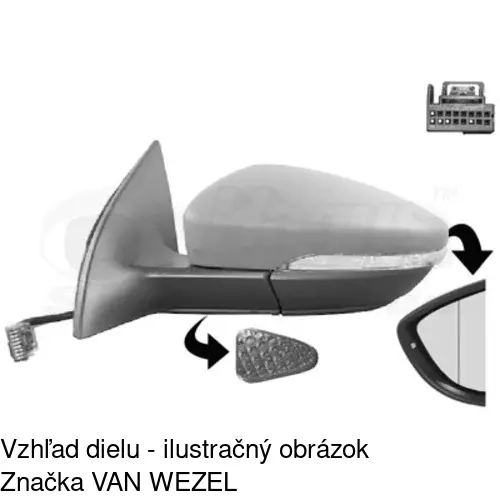 Vonkajšie zrkadlo 9556516M /POLCAR/ - obr. 1