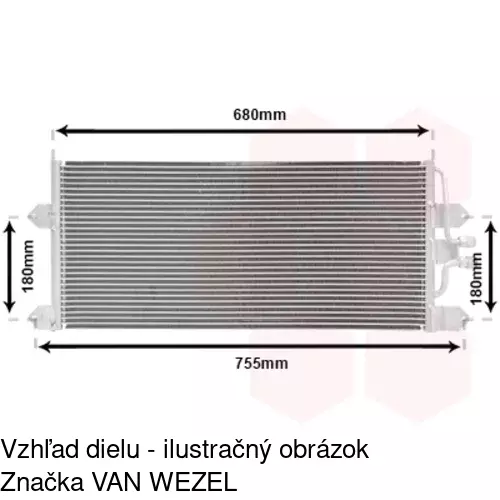 Chladiče klimatizácie 9566K8C1 /POLCAR/ - obr. 2