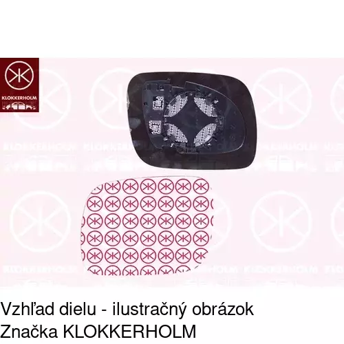 Sklo vonkajšieho zrkadla s držiakom 9580555E /POLCAR/ - obr. 1