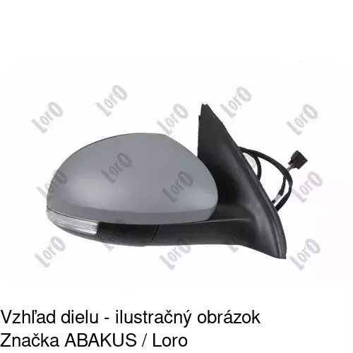 Sklo vonkajšieho zrkadla s držiakom 9585554M /POLCAR/ - obr. 1