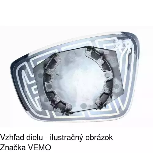 Sklo vonkajšieho zrkadla s držiakom 95A1545E /POLCAR/ - obr. 4
