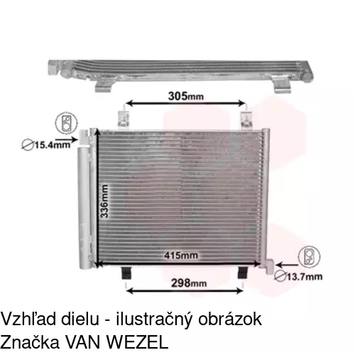 Chladiče klimatizácie 95A1K8C1 /POLCAR/ - obr. 3