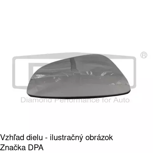 Sklo vonkajšieho zrkadla s držiakom 95D1554M /POLCAR/ - obr. 4