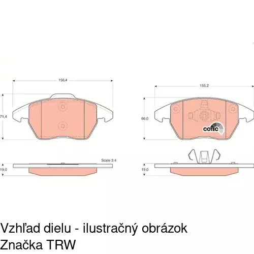 Brzdové dosky POLCAR S70-0020