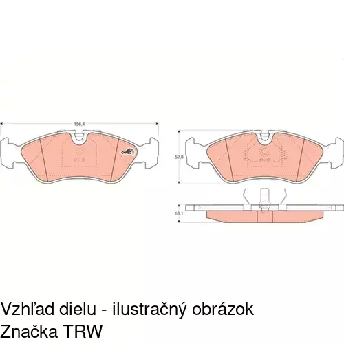 Brzdové dosky S70-0077 /POLCAR/ - obr. 1