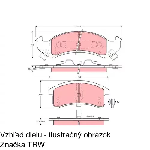 Brzdové dosky POLCAR S70-0187