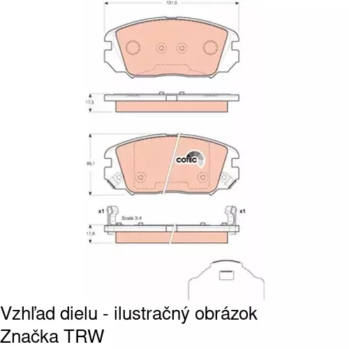 Brzdové dosky POLCAR S70-0206