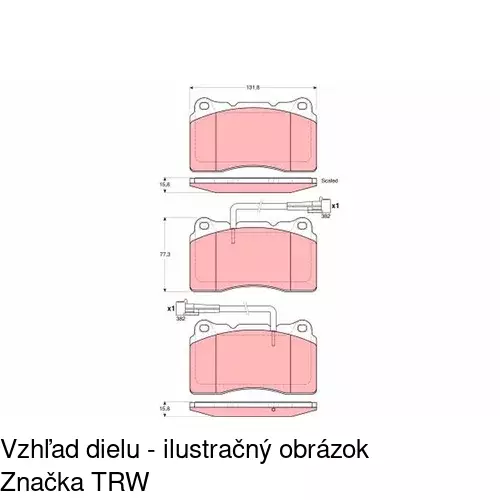 Brzdové dosky S70-0303 /POLCAR/ - obr. 3