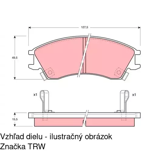 Brzdové dosky S70-0309 /POLCAR/ - obr. 4