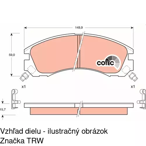 Brzdové dosky S70-0325 /POLCAR/ - obr. 4