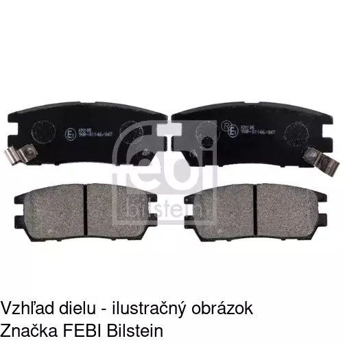 Brzdové dosky S70-1372 /POLCAR/ - obr. 3