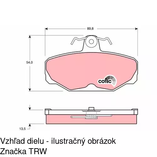 Brzdové dosky S70-1400 /POLCAR/ - obr. 5