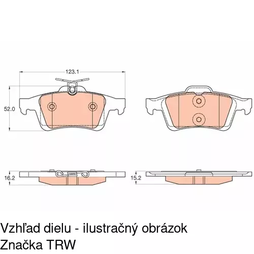 Brzdové dosky S70-2025 /POLCAR/ - obr. 4