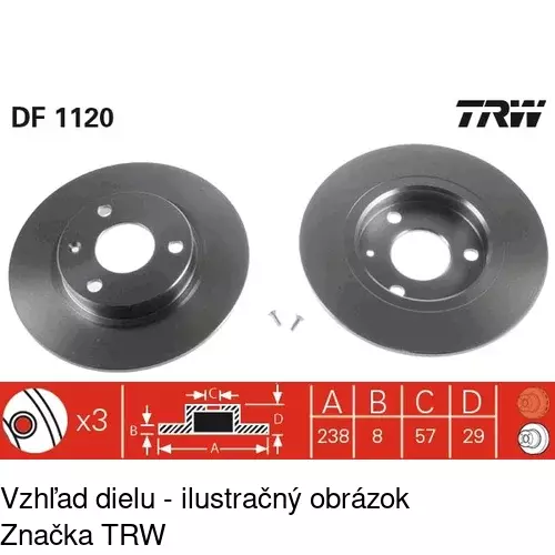 Brzdový kotúč S71-0022 /POLCAR/ - obr. 1