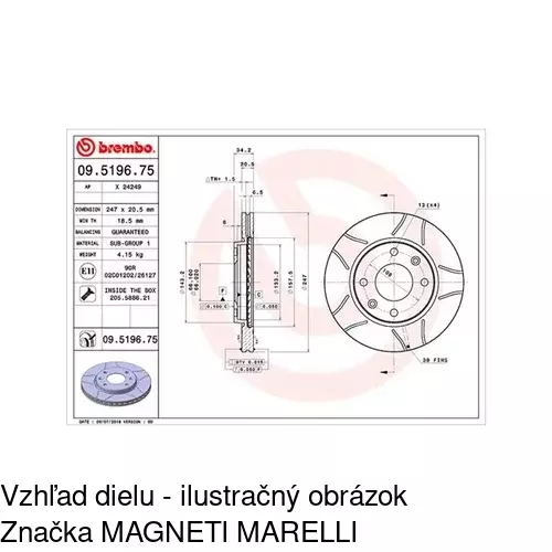 Brzdový kotúč S71-0030 /POLCAR/ - obr. 2