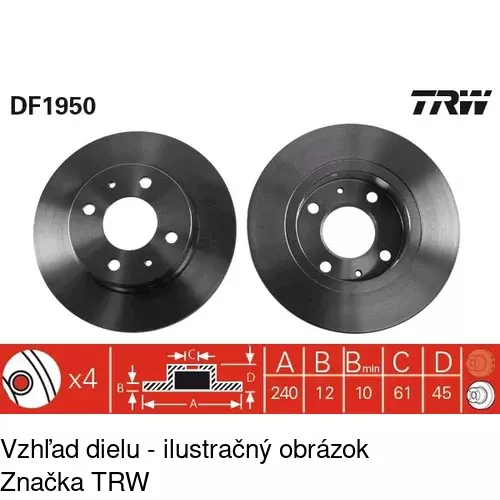Brzdový kotúč S71-0274 /POLCAR/ - obr. 1