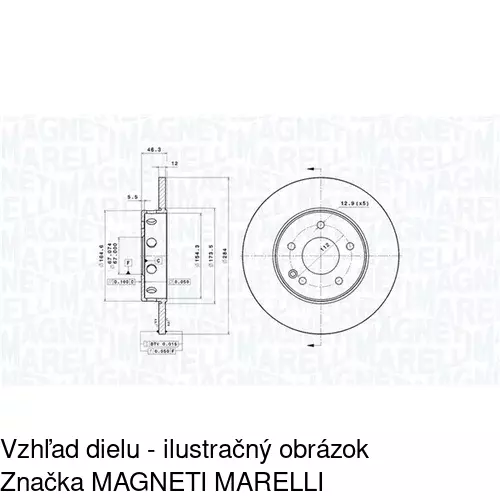 Brzdový kotúč S71-0275 /POLCAR/