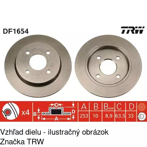 Brzdový kotúč POLCAR S71-1088