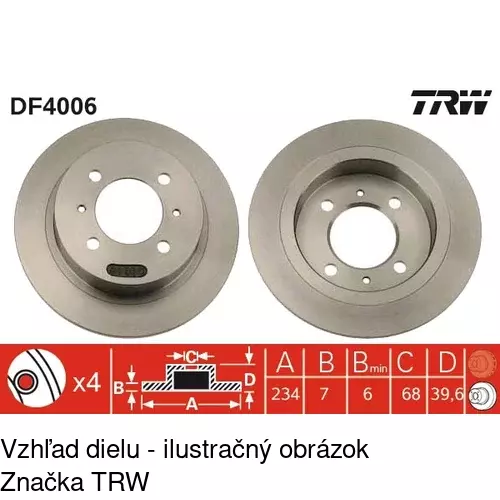 Brzdový kotúč S71-1224 /POLCAR/ - obr. 1