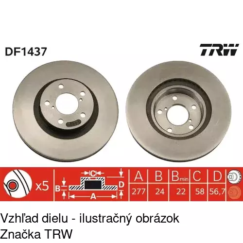 Brzdový kotúč S71-2029 /POLCAR/ - obr. 1