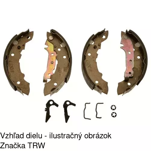 Brzdové čeľuste S72-1020 /POLCAR/ - obr. 1