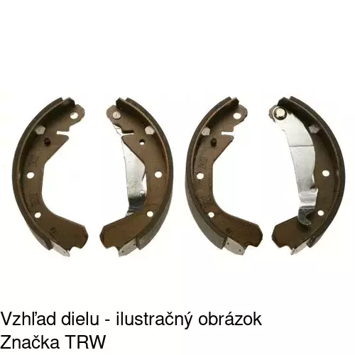 Brzdové čeľuste S72-1037 /POLCAR/ - obr. 2