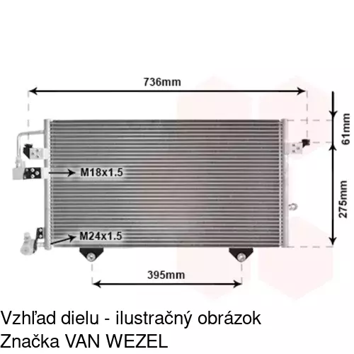 Chladiče klimatizácie 1308K8C1 /POLCAR/ - obr. 2