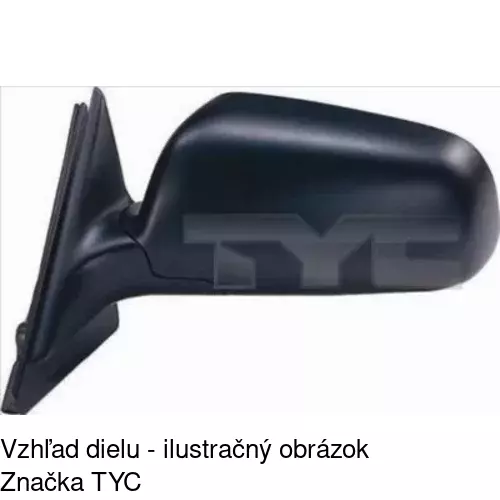 Sklo vonkajšieho zrkadla s držiakom 1323546M /POLCAR/ - obr. 1