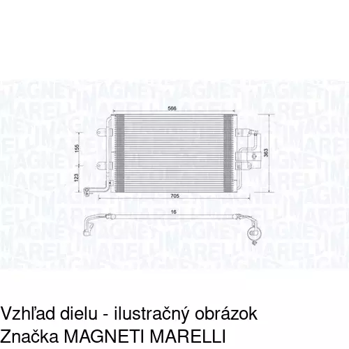 Chladiče klimatizácie 1323K8C2S /POLCAR/ - obr. 2