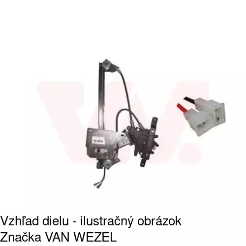 Mechanizmus sťahovania okna elektrický bez motora 1324PSG3 /POLCAR/ - obr. 4