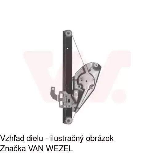 Mechanizmus sťahovania okna elektrický bez motora 1327PSG4 /POLCAR/ - obr. 5