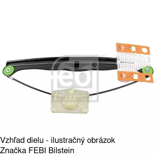 Mechanizmus sťahovania okna elektrický bez motora 1331PSG5 /POLCAR/ - obr. 3