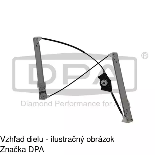 Mechanizmus sťahovania okna elektrický bez motora 1335PSG1A /POLCAR/ - obr. 4