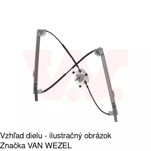 Mechanizmus sťahovania okna elektrický bez motora 1337PSG2 /POLCAR/ - obr. 4
