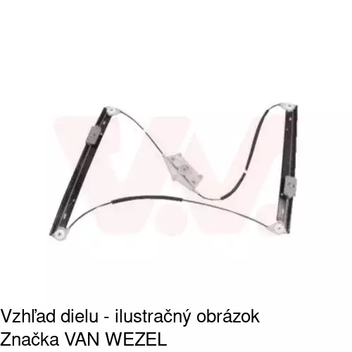 Mechanizmus sťahovania okna elektrický bez motora 1338PSG1 /POLCAR/ - obr. 4