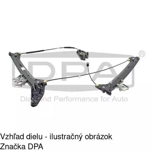 Mechanizmus sťahovania okna elektrický bez motora 1355PSG1 /POLCAR/ - obr. 2
