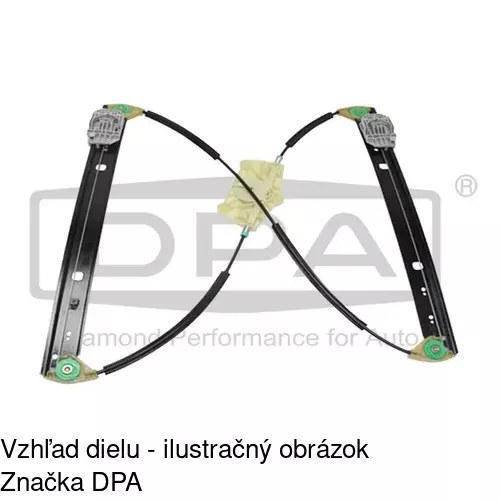 Mechanizmus sťahovania okna elektrický bez motora 1370PSG4 /POLCAR/ - obr. 2