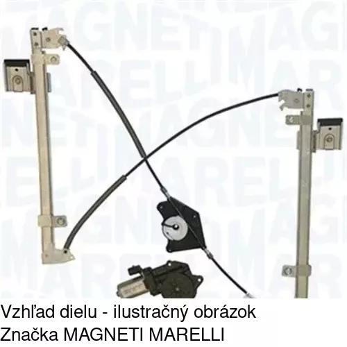 Mechanizmus sťahovania okna elektrický bez motora 1411PSG1 /POLCAR/ - obr. 3