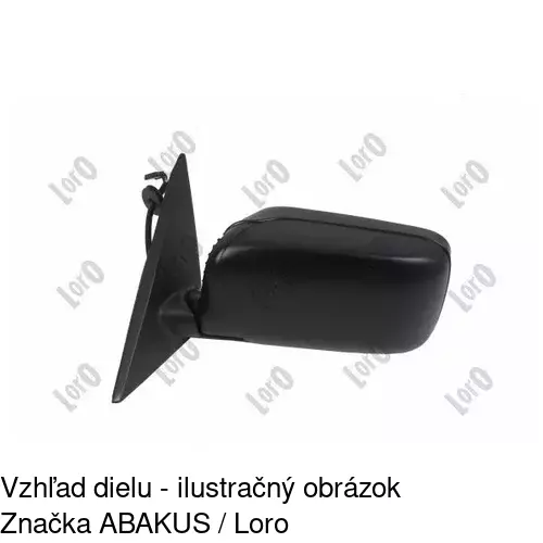 Sklo vonkajšieho zrkadla s držiakom 2008541E /POLCAR/ - obr. 3